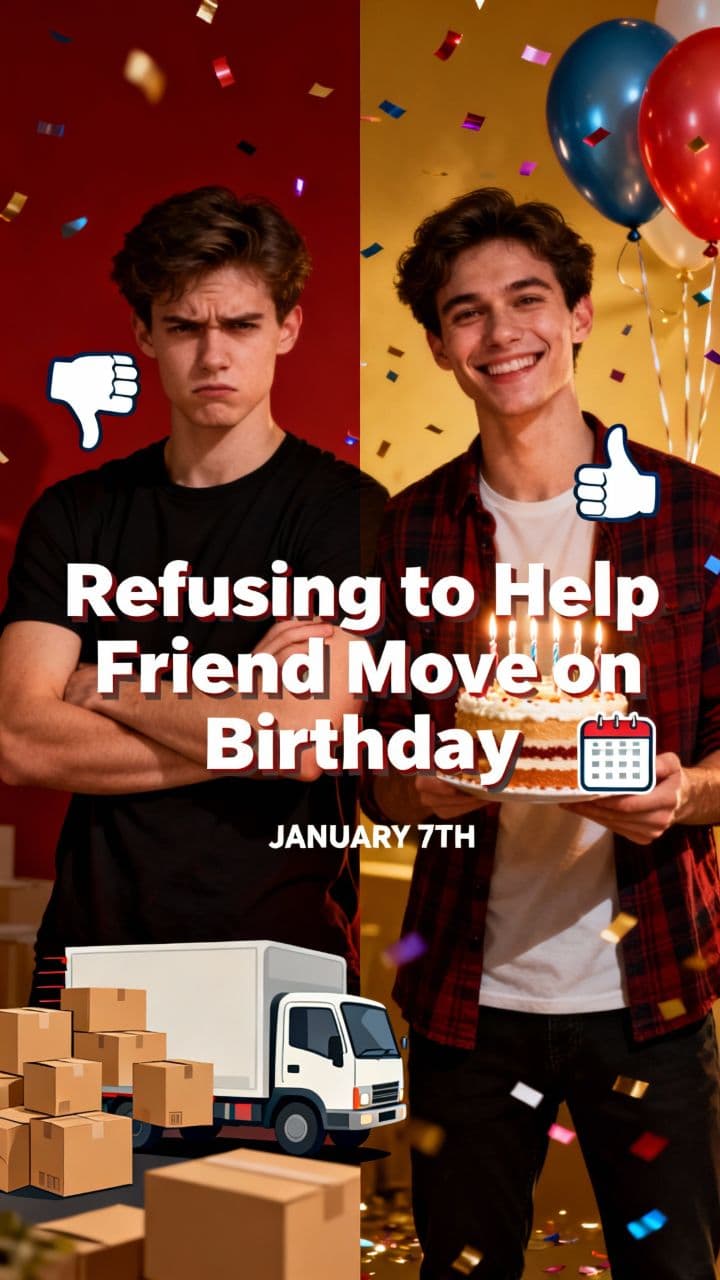 Refusing to Help Friend Move on Birthday