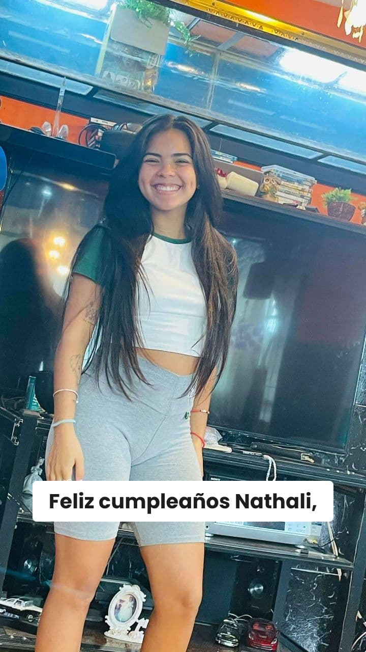 Mensaje de Cumpleaños para Nathali