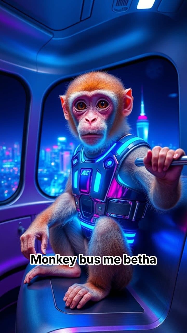 Monkey Bus Mein Betha Ustad