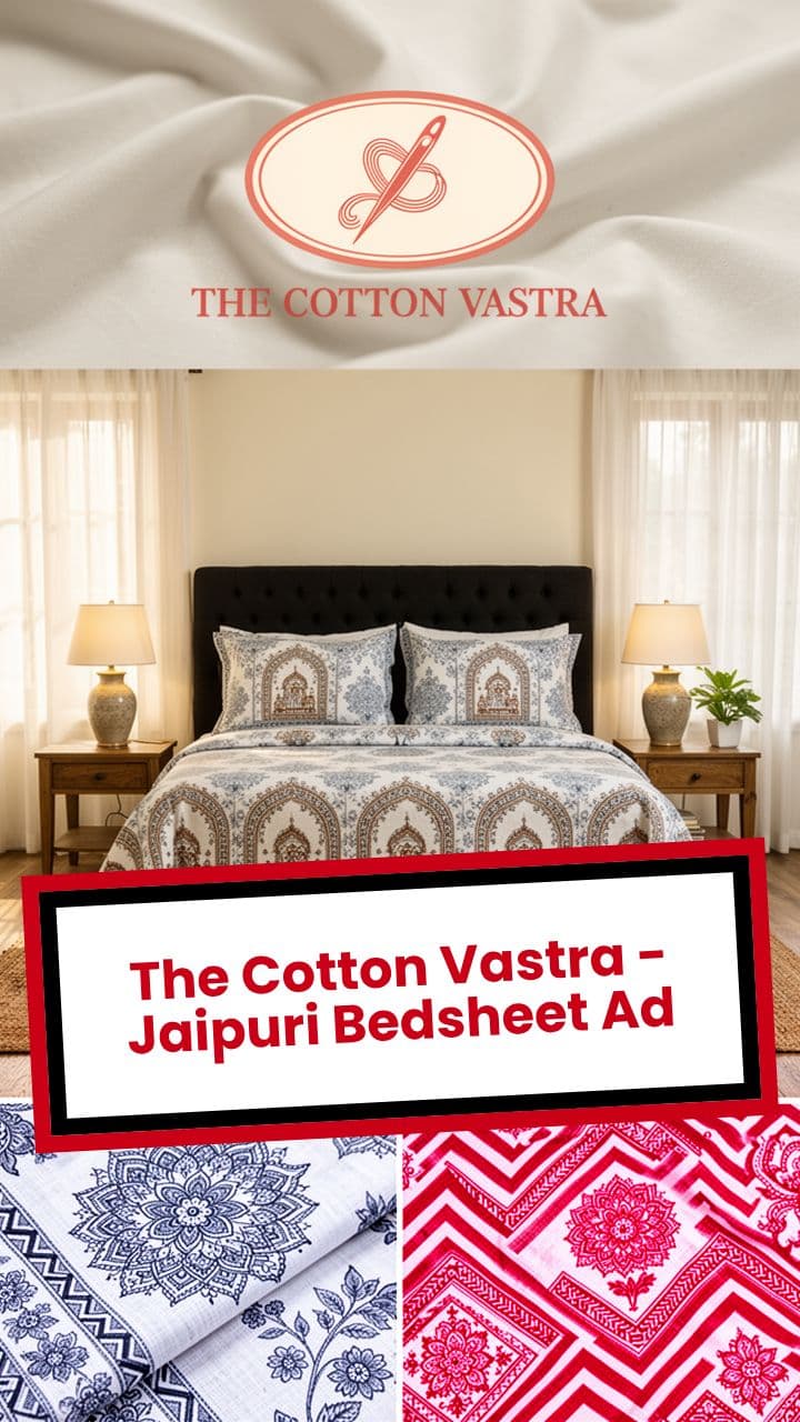 The Cotton Vastra - Jaipuri Bedsheet Ad