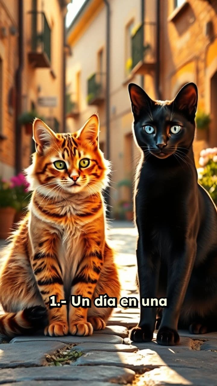 Un día de juegos entre gatos