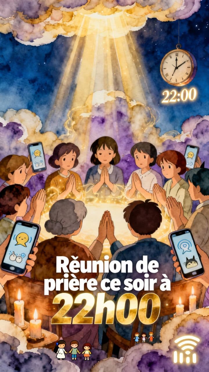 Réunion de prière ce soir à 22h00