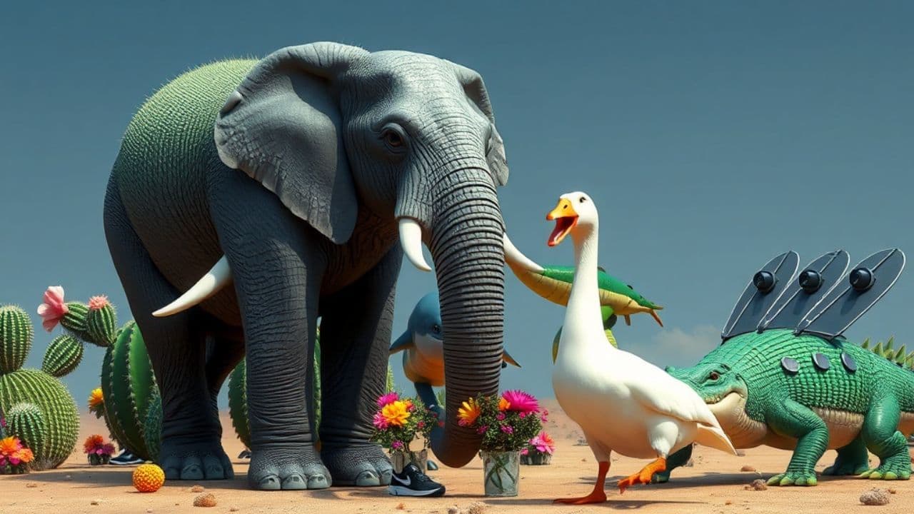 Cactus Elephants and Rocking Creatures