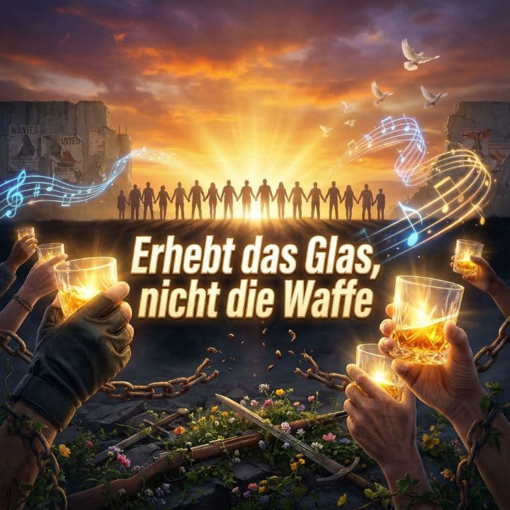 Erhebt das Glas, nicht die Waffe