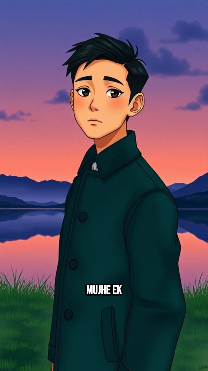 नदी किनारे डूबता सूरज