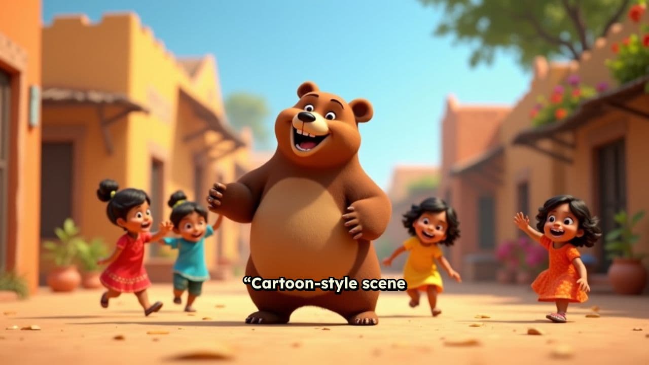 Joyful Dance in a Colorful Village