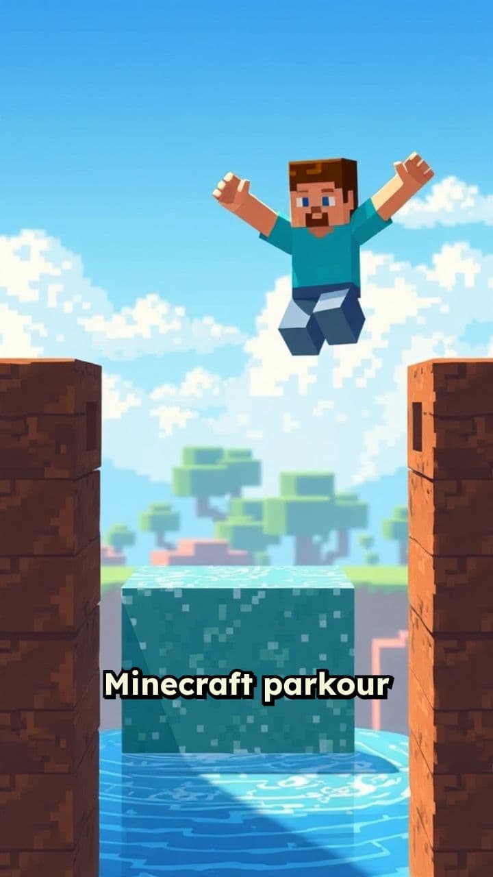 60 Seconds of Minecraft Parkour