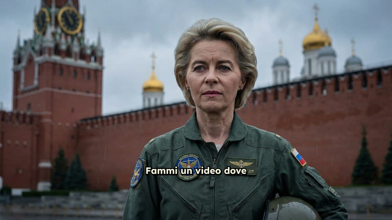 Ursula Von Der Leyen si pente della guerra