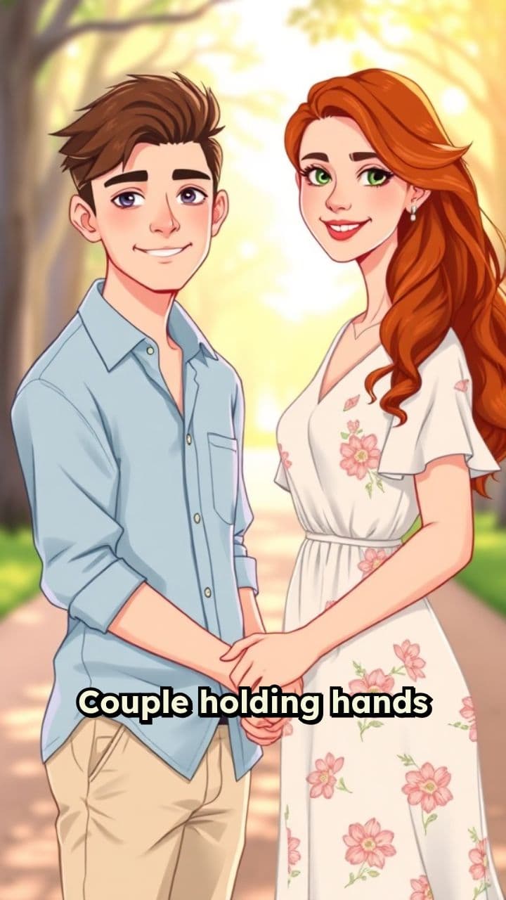 Romantic Stroll in Pastel Serenity