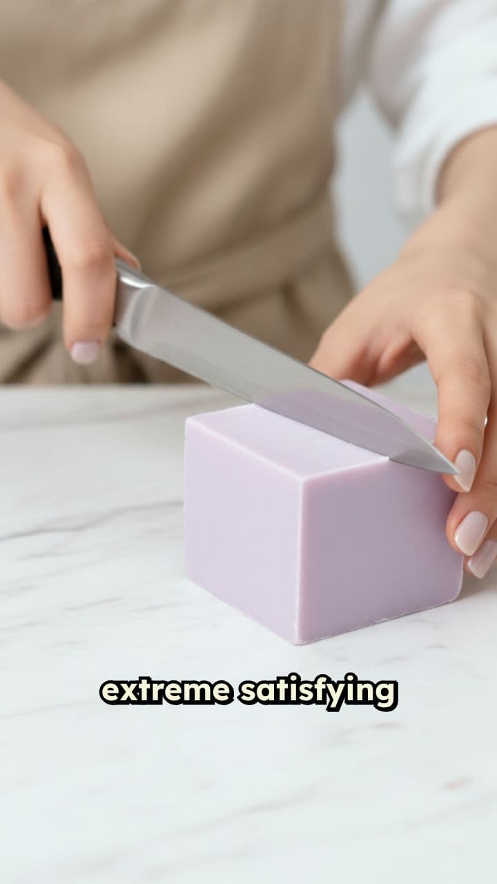 Pastel Soap Cutting ASMR Close-Up