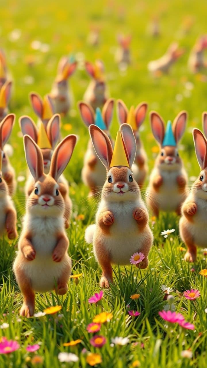 Häschen Party im Grünen