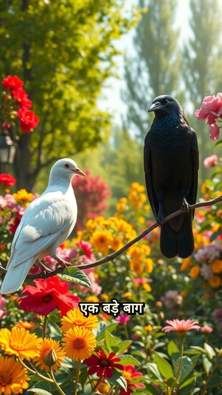 कबूतर और कौवा