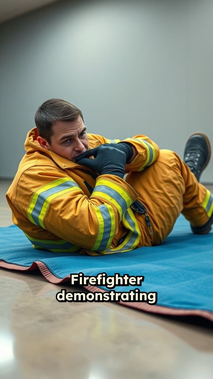 Firefighter Teaches Stop, Drop, and Roll