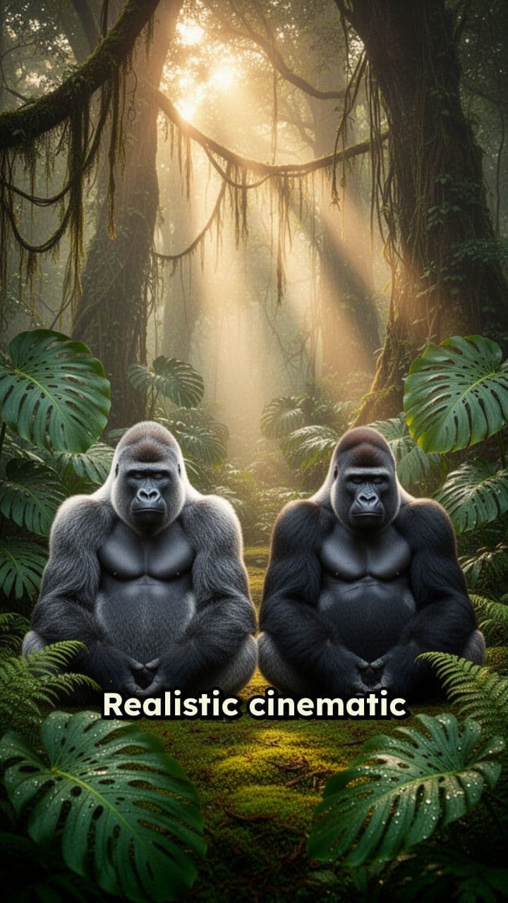 Meditating Gorillas Lose Focus
