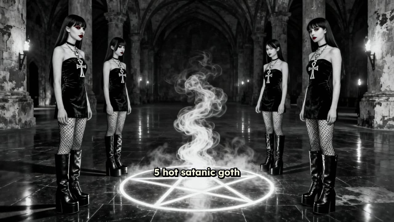 Satanic Ritual in Smoke and Fire