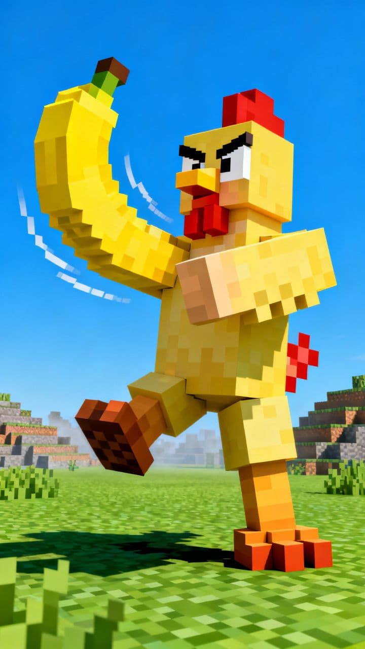 Minecraft Banana Toss Meme