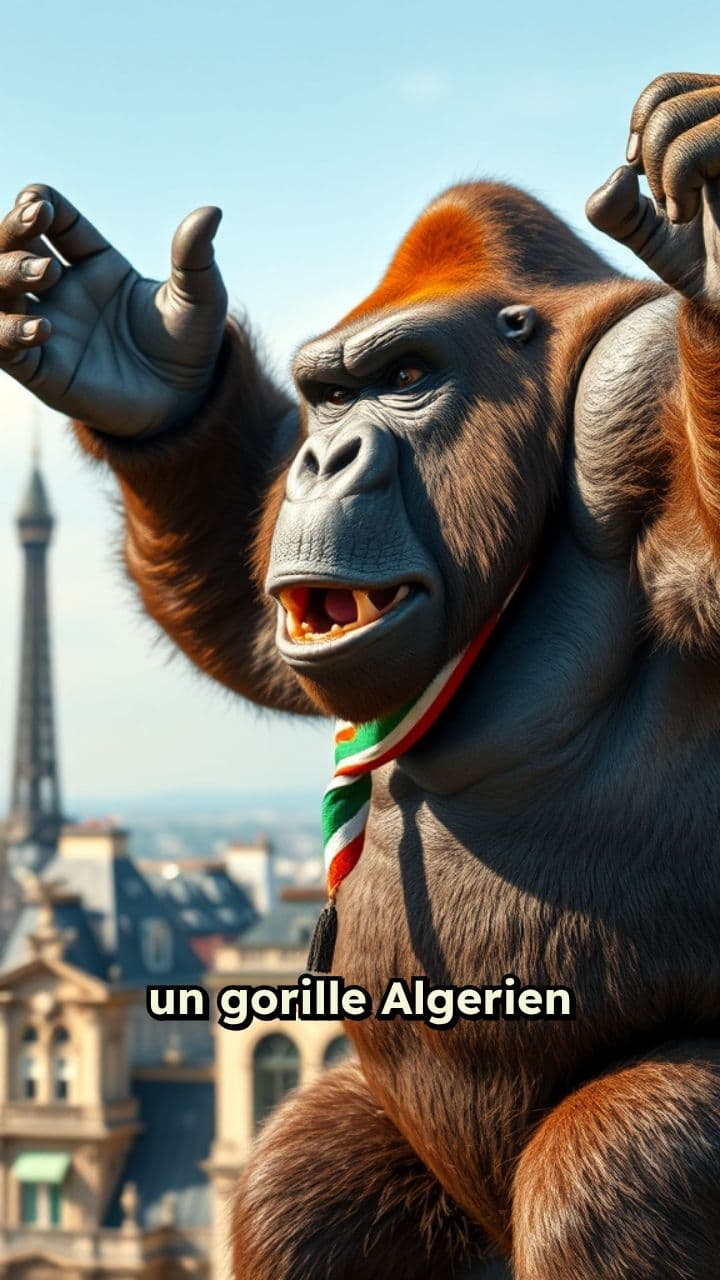 Un gorille algérien et l'immigration en France