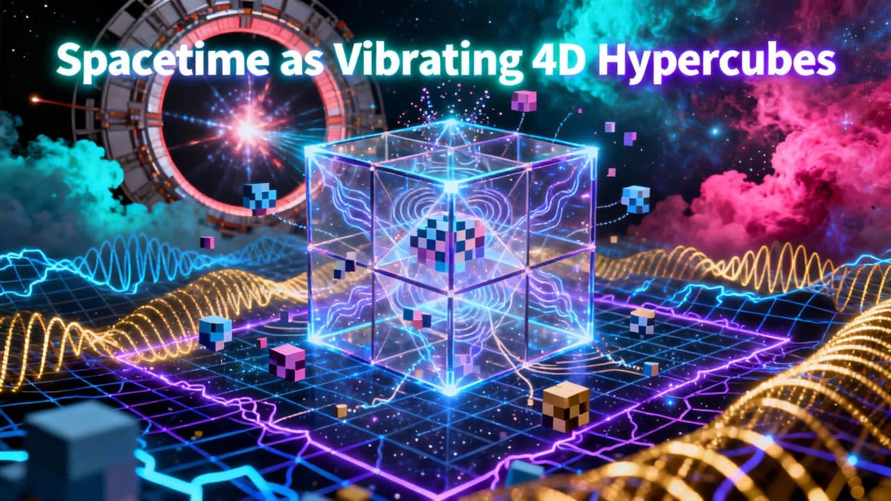 Spacetime as Vibrating 4D Hypercubes