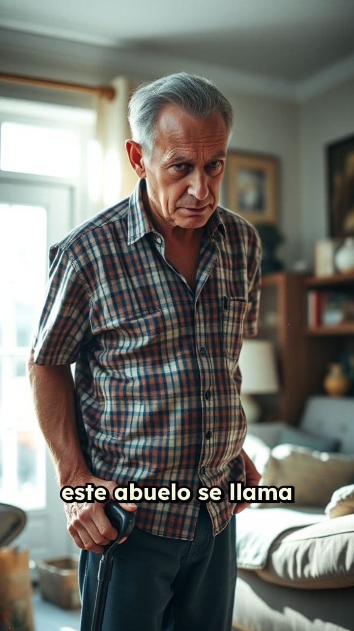 El abuelo Antonio y su bastón