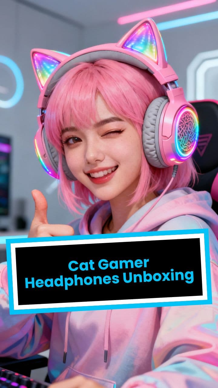 Cat Gamer Headphones Unboxing