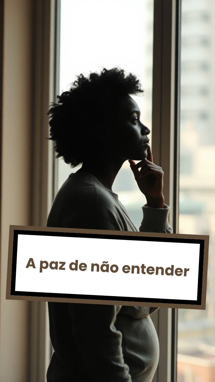 A paz de não entender