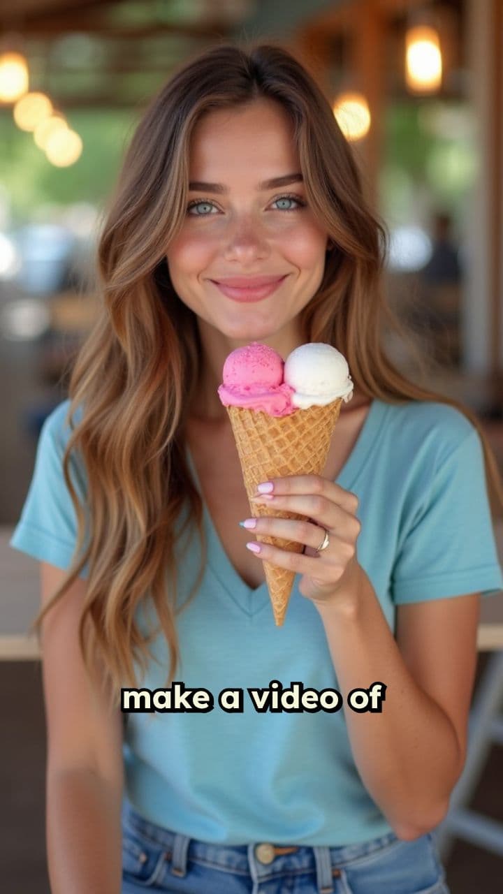 Enjoying Baskin Robbins Ice Cream