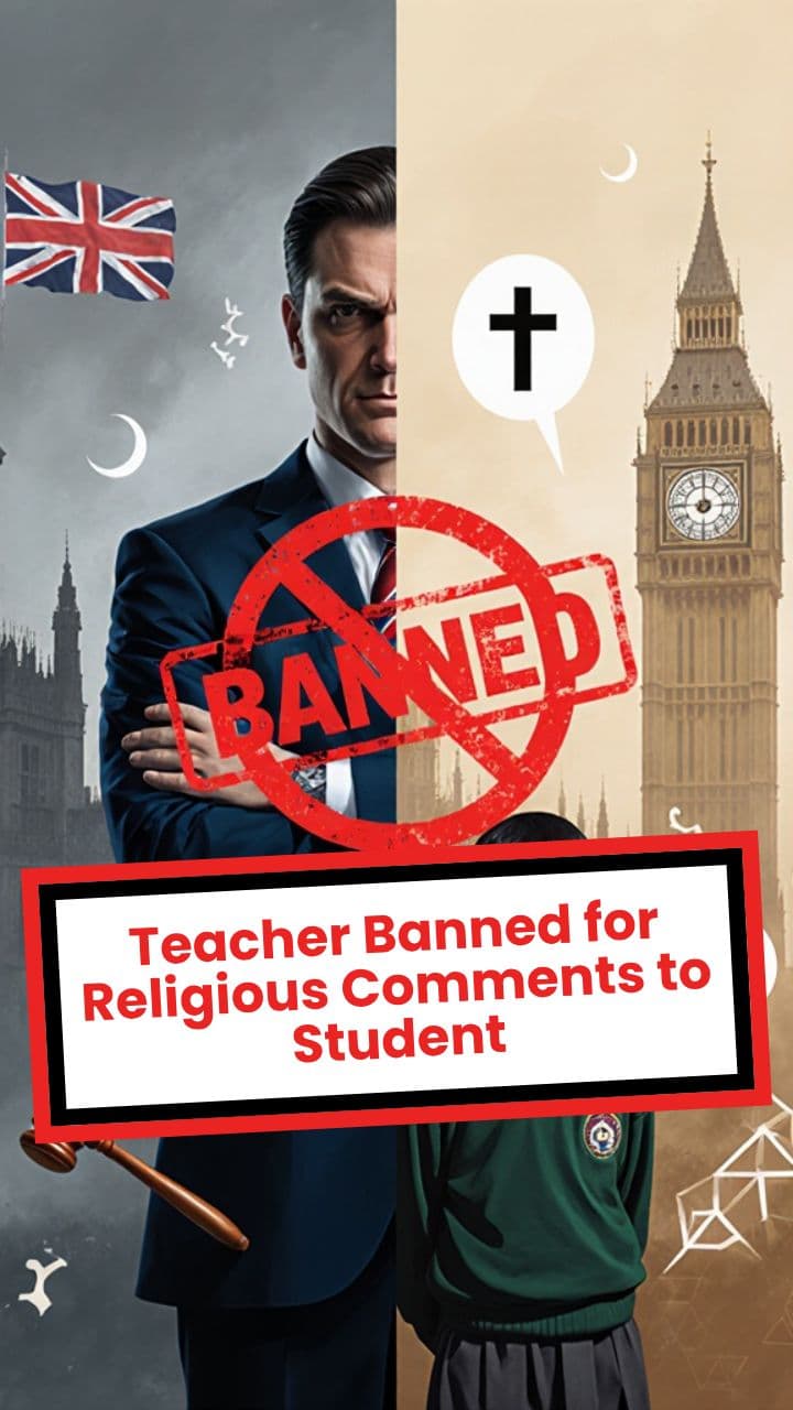 Teacher Banned for Religious Comments to Student