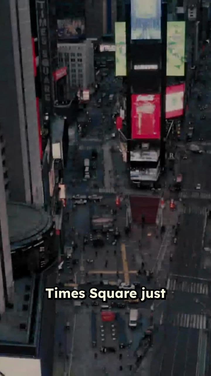 A Giraffe in Times Square