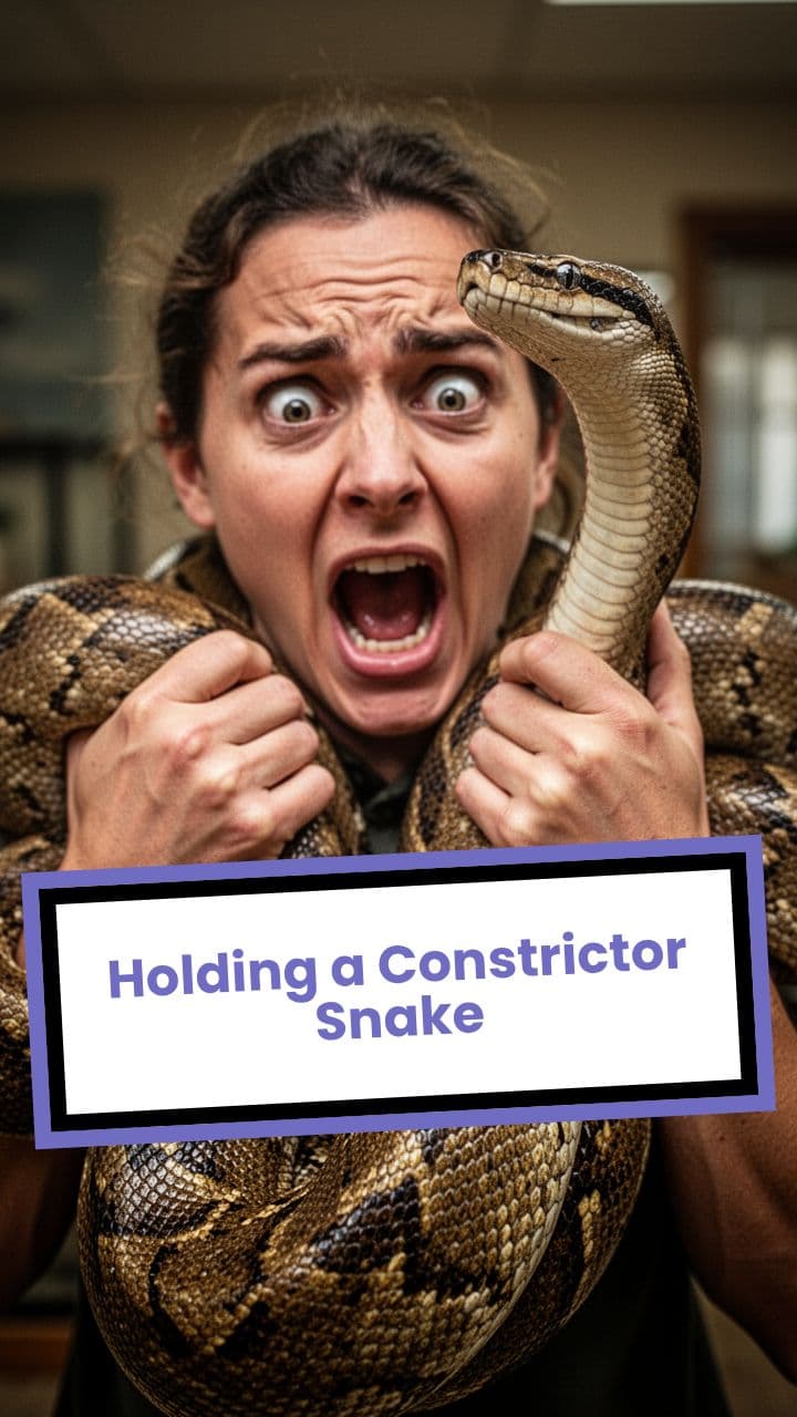 Holding a Constrictor Snake