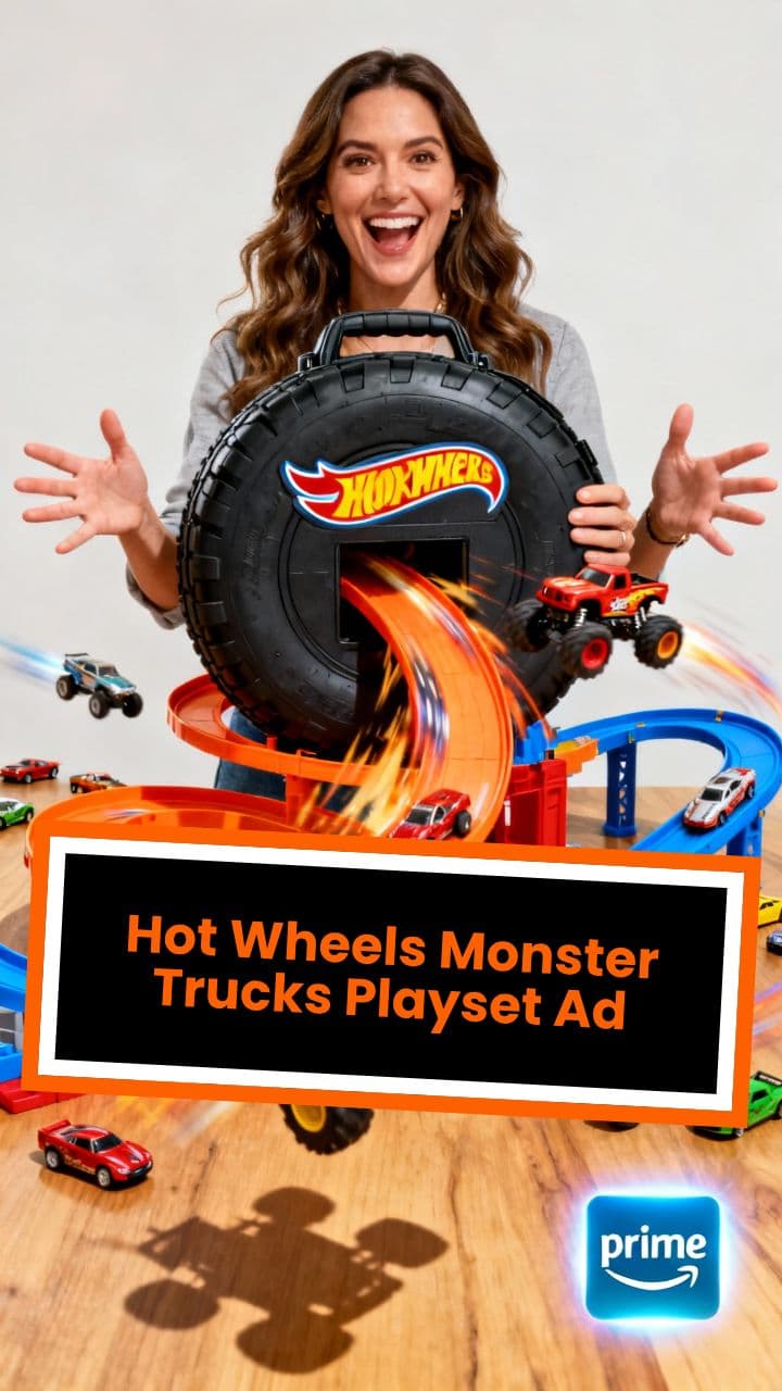 Hot Wheels Monster Trucks Playset Ad