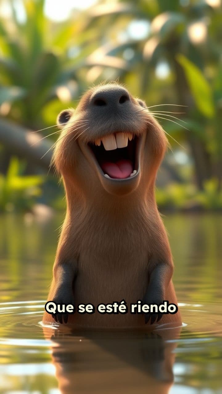 El capibara riendo