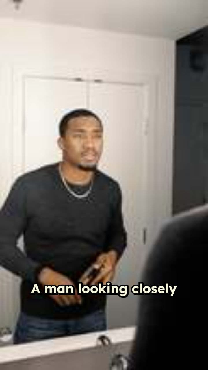 Worried Man Checking Thinning Hair