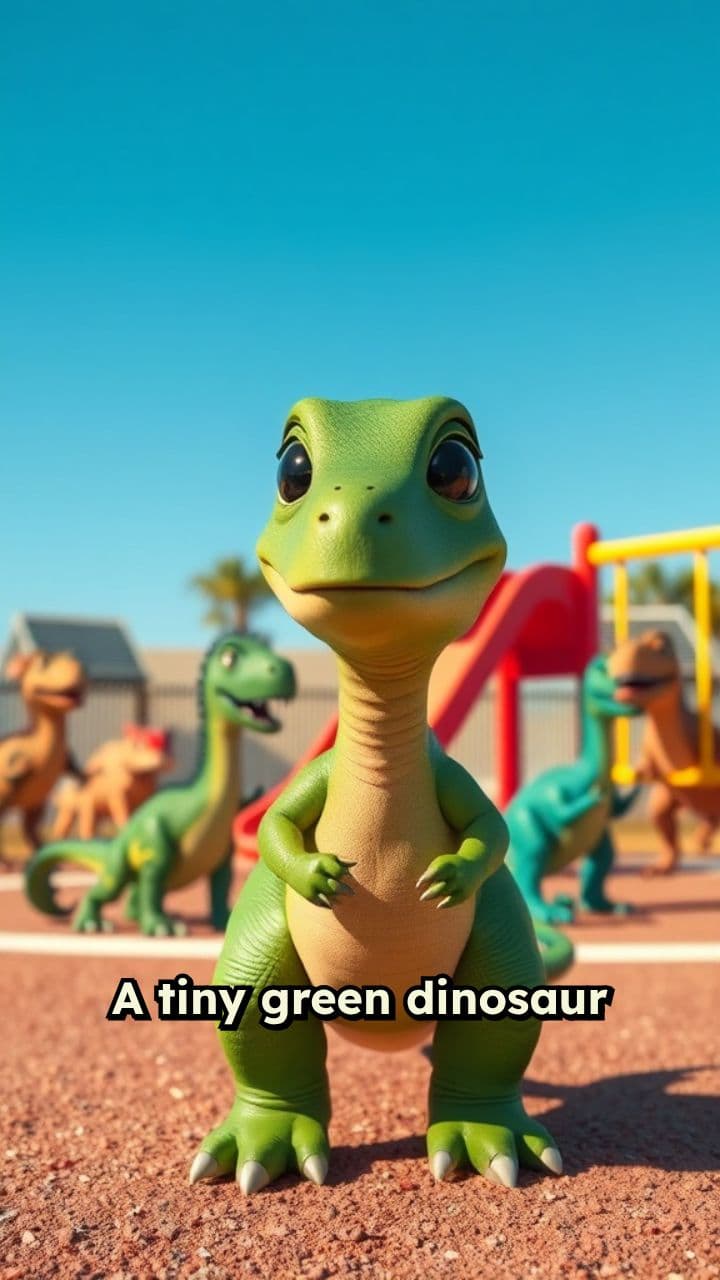 The Shy Dinosaur's New Friends