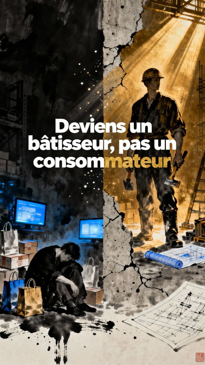 Deviens un bâtisseur, pas un consommateur