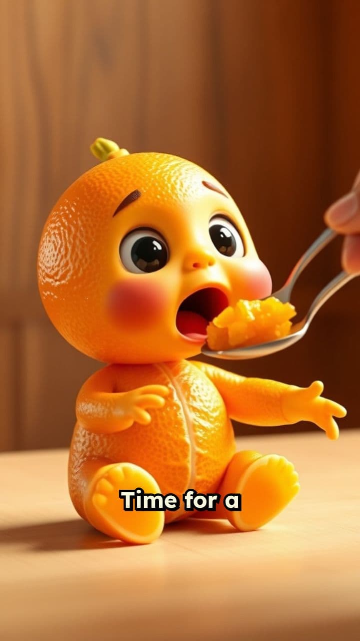 Tangerine Baby Snack Time