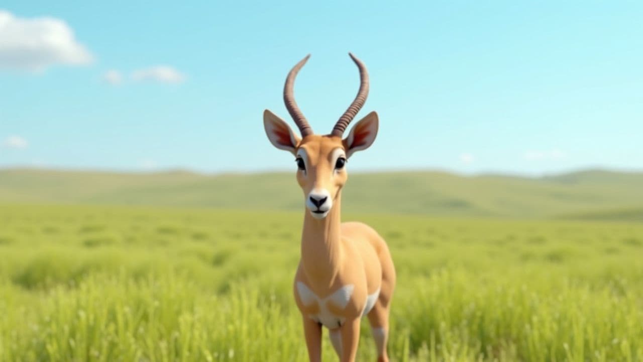 Сайгак в степи