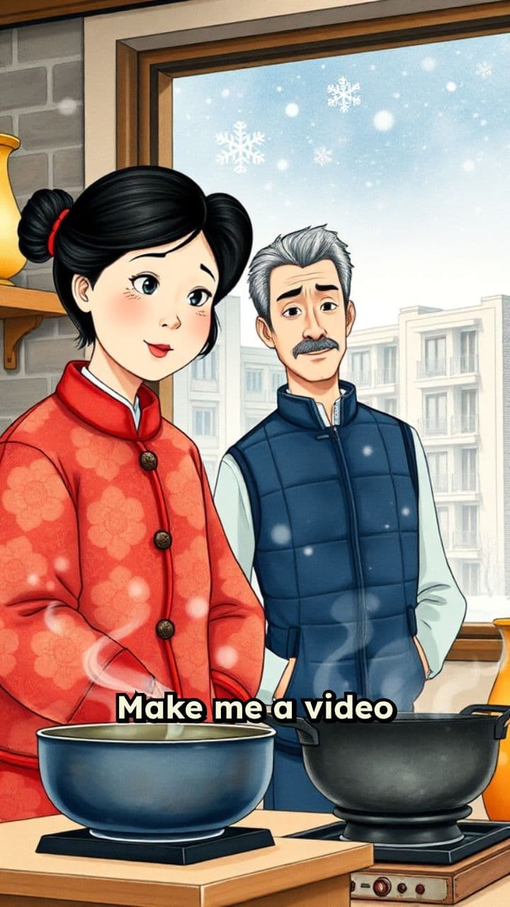 Cooking in Snowy Chinese Complex