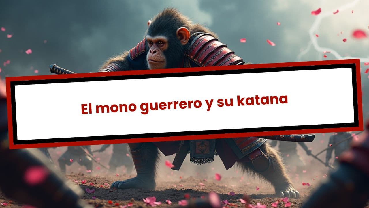 El mono guerrero y su katana
