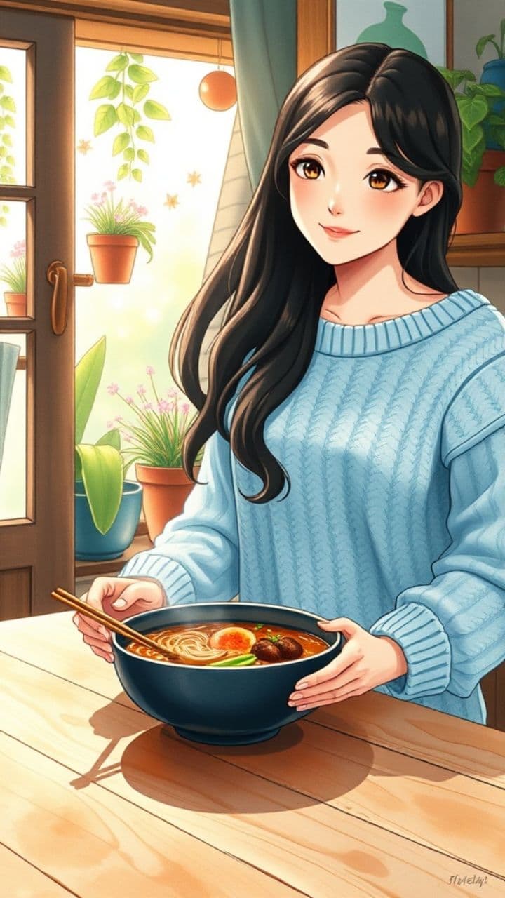 Mukbang به سبک استودیو جیبلی