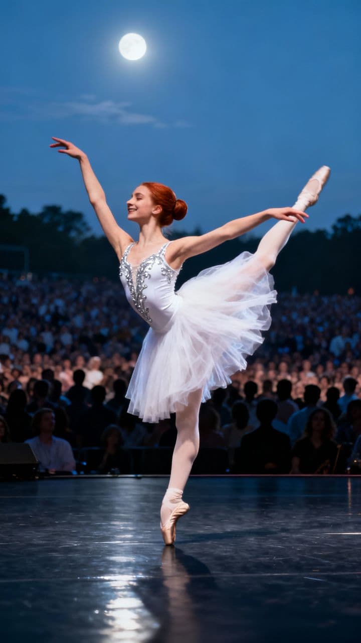 Moonlit Ballet in Open Space