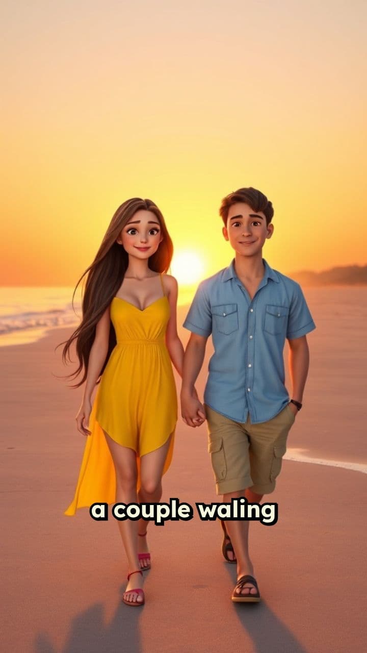 Sunset Stroll on the Beach