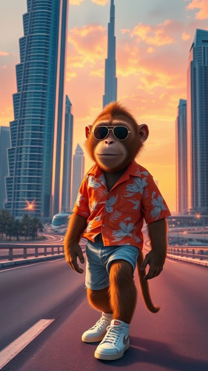 Stylish Monkey in Dubai