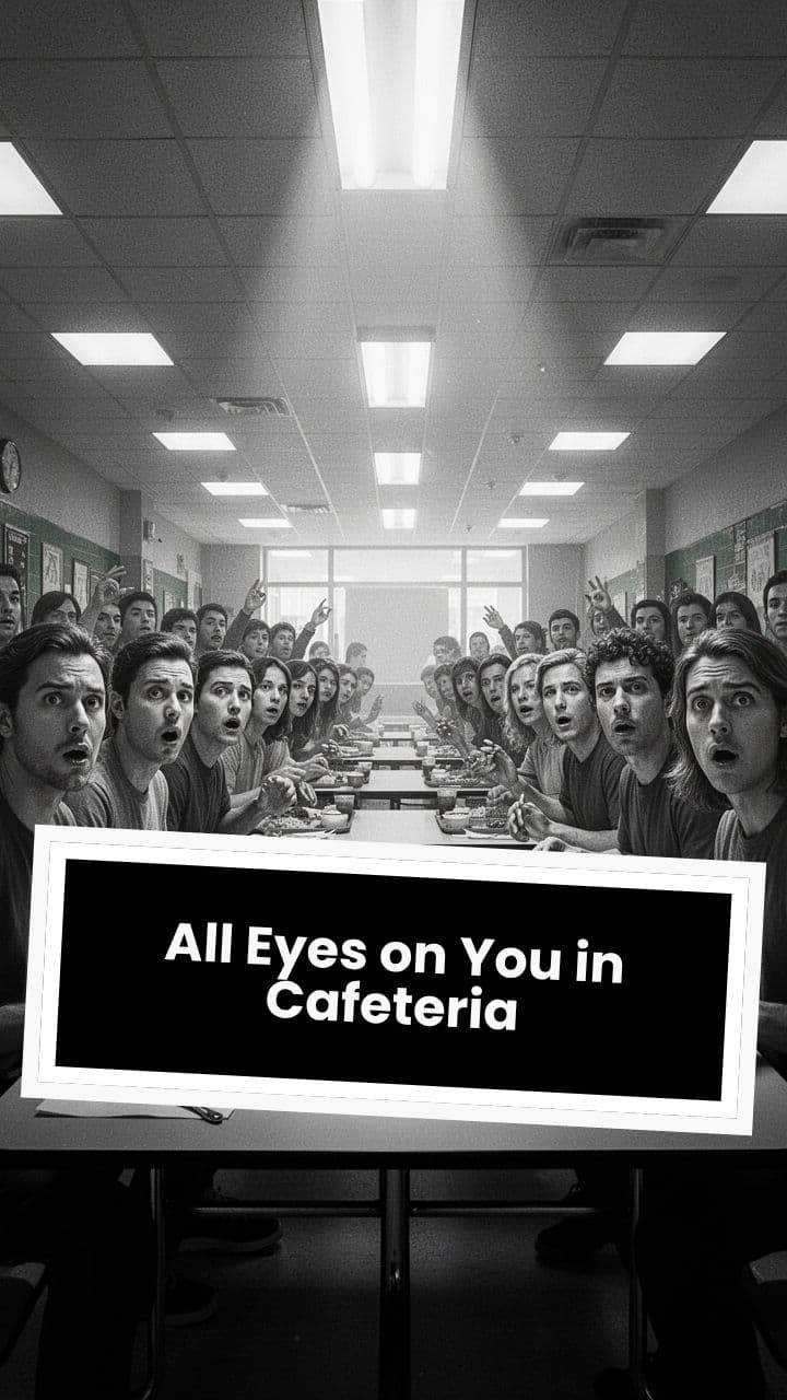 All Eyes on You in Cafeteria