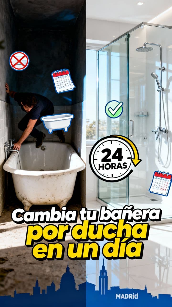 Cambia tu bañera por ducha en un día