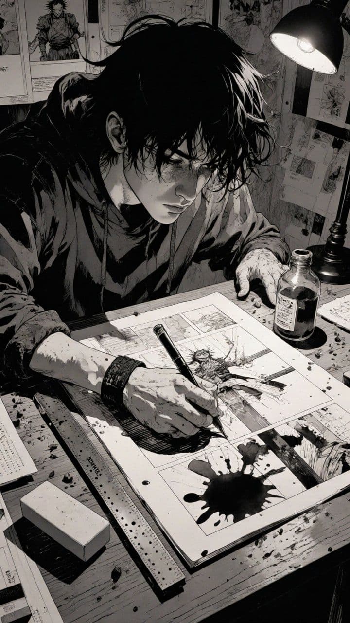 Manga en cours d’écriture en vidéo