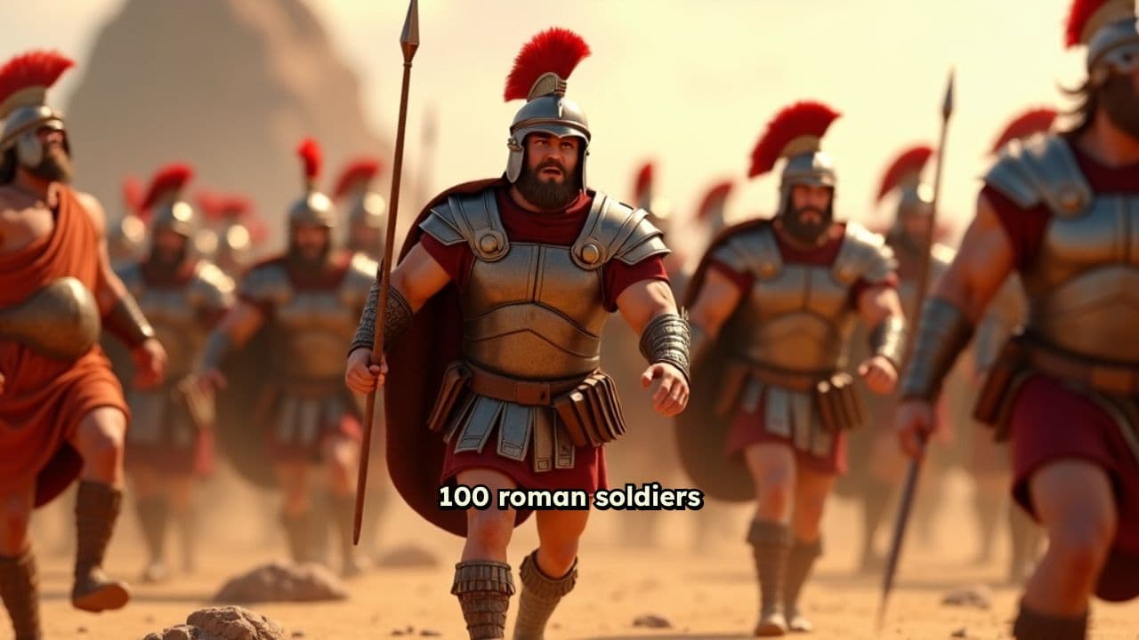 Batalla feroz entre romanos y bárbaros