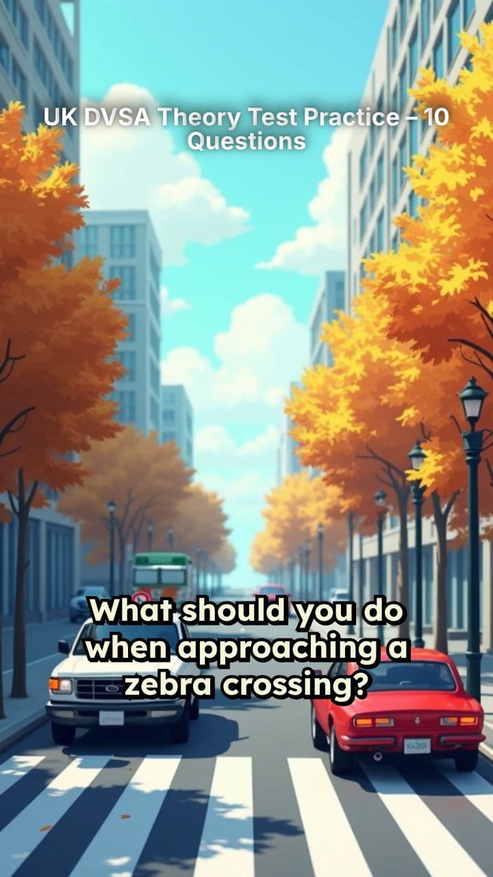 UK DVSA Theory Test Practice – 10 Questions