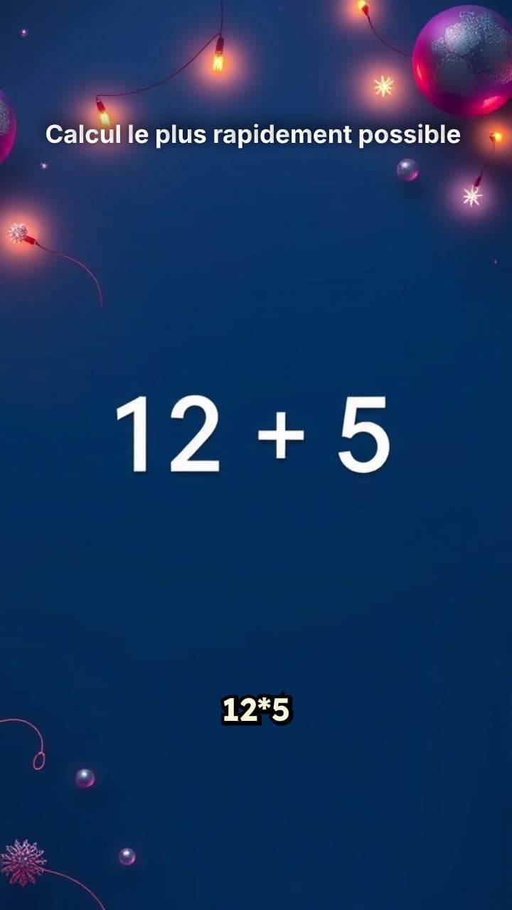 Calcul le plus rapidement possible 