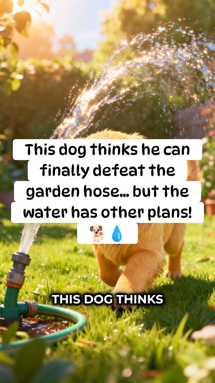 Dog Tries to Bite Water From Hose 🐕💧 | Funny Dog Short
