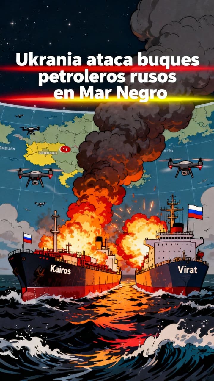 Ucrania ataca buques petroleros rusos en Mar Negro